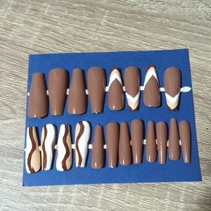 Chocolate Brown Swede Press On Nails